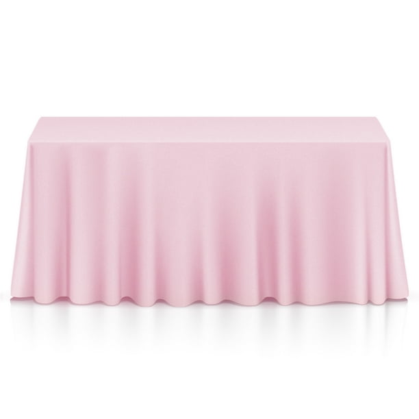 BLUSH PINK SQUARE TABLECLOTH POLYESTER TABLE CLOTH VARIOUS SIZES PINK TABLECLOTH